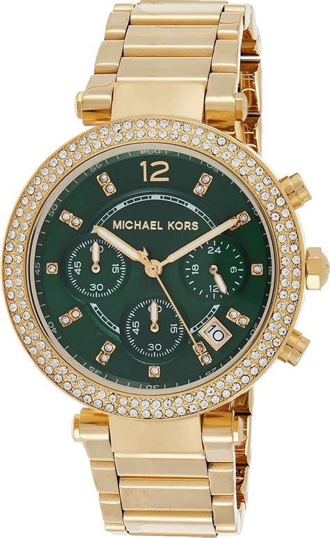 michael kors green dial watch women's|Michael Kors runway green.